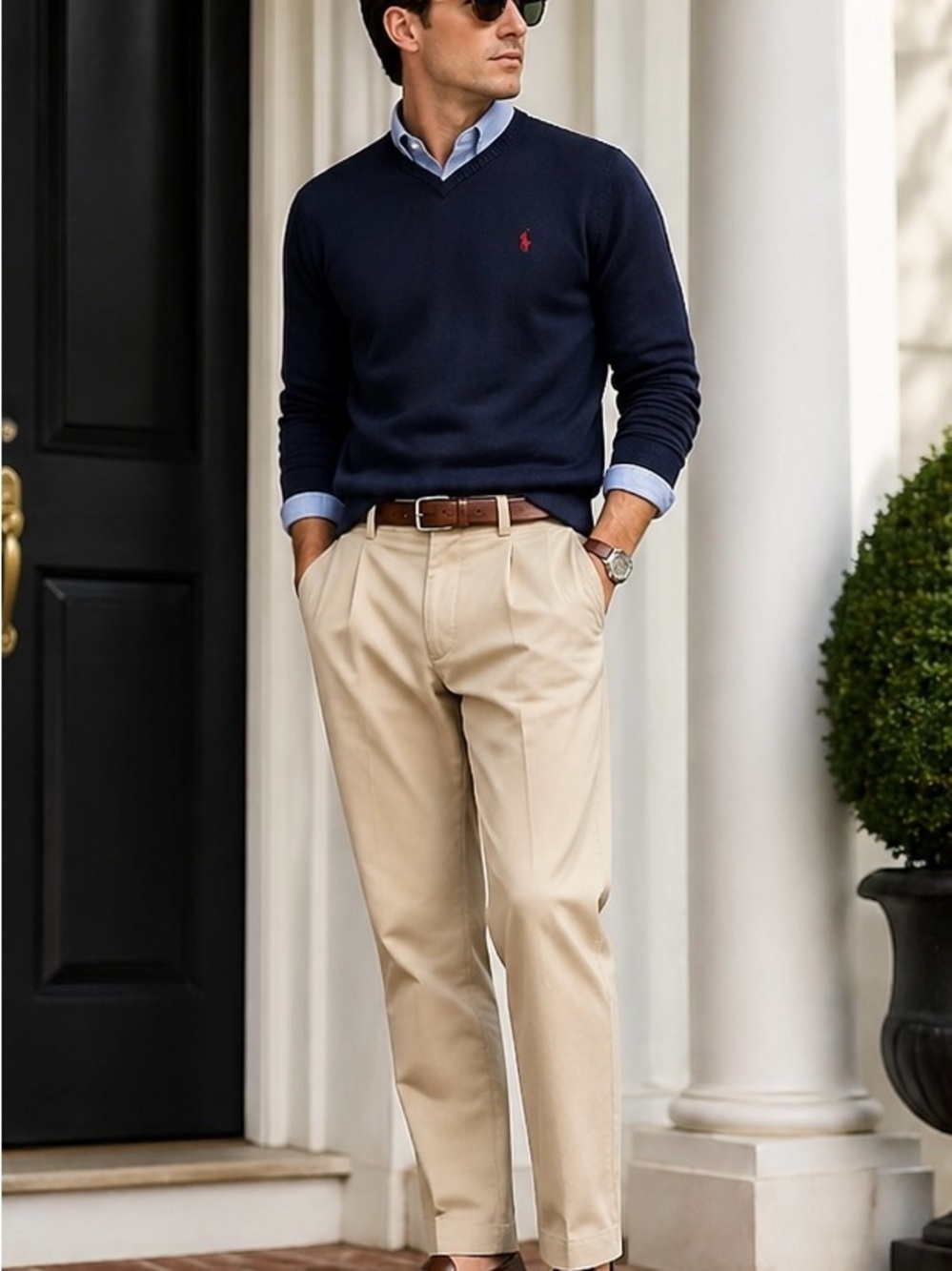 Polo Ralph Lauren Men’s Khaki Chino Pants Beige Classic Straight Leg Preppy - Picture 1 of 9